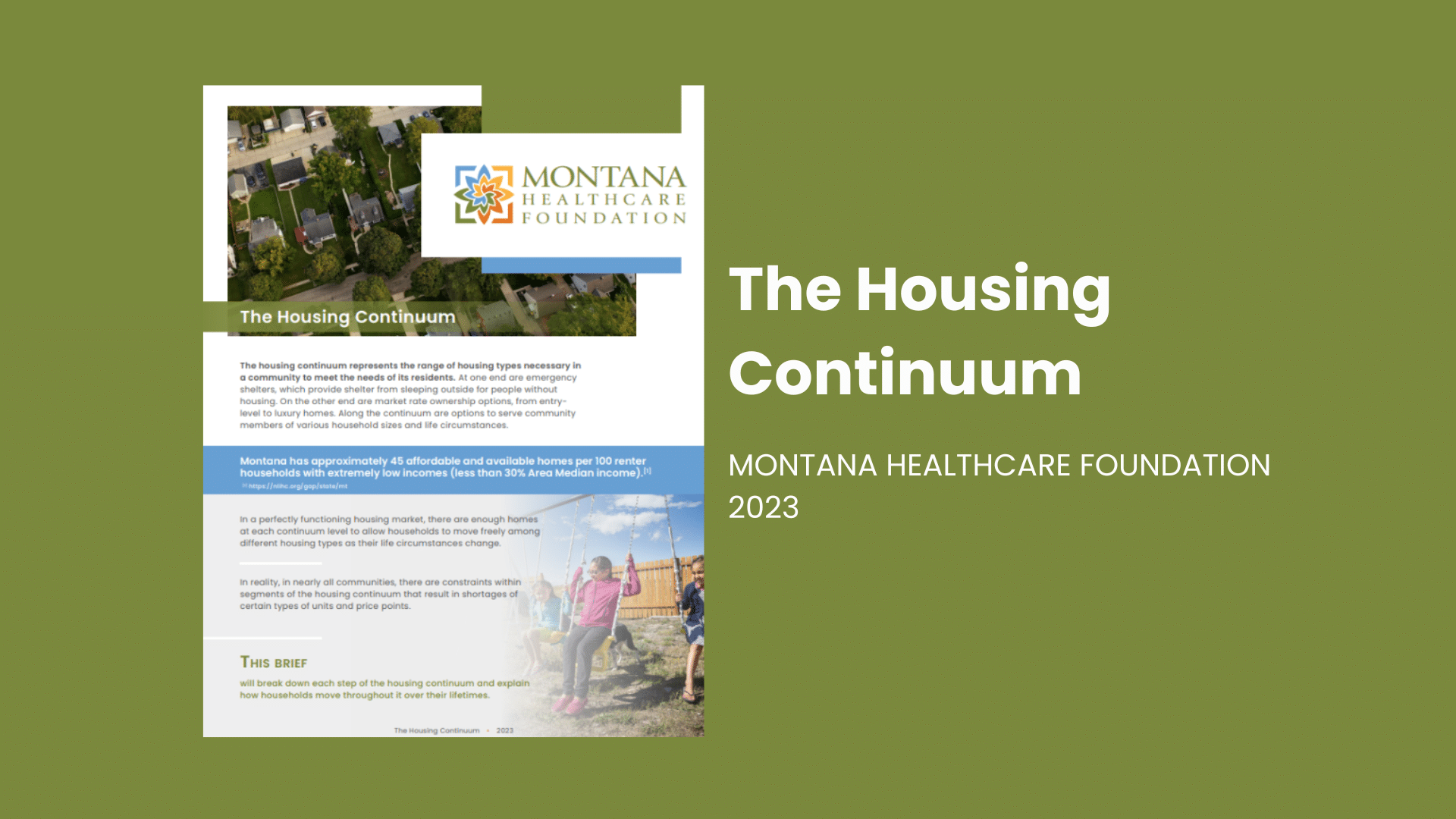 The Housing Continuum Montana Healthcare Foundation