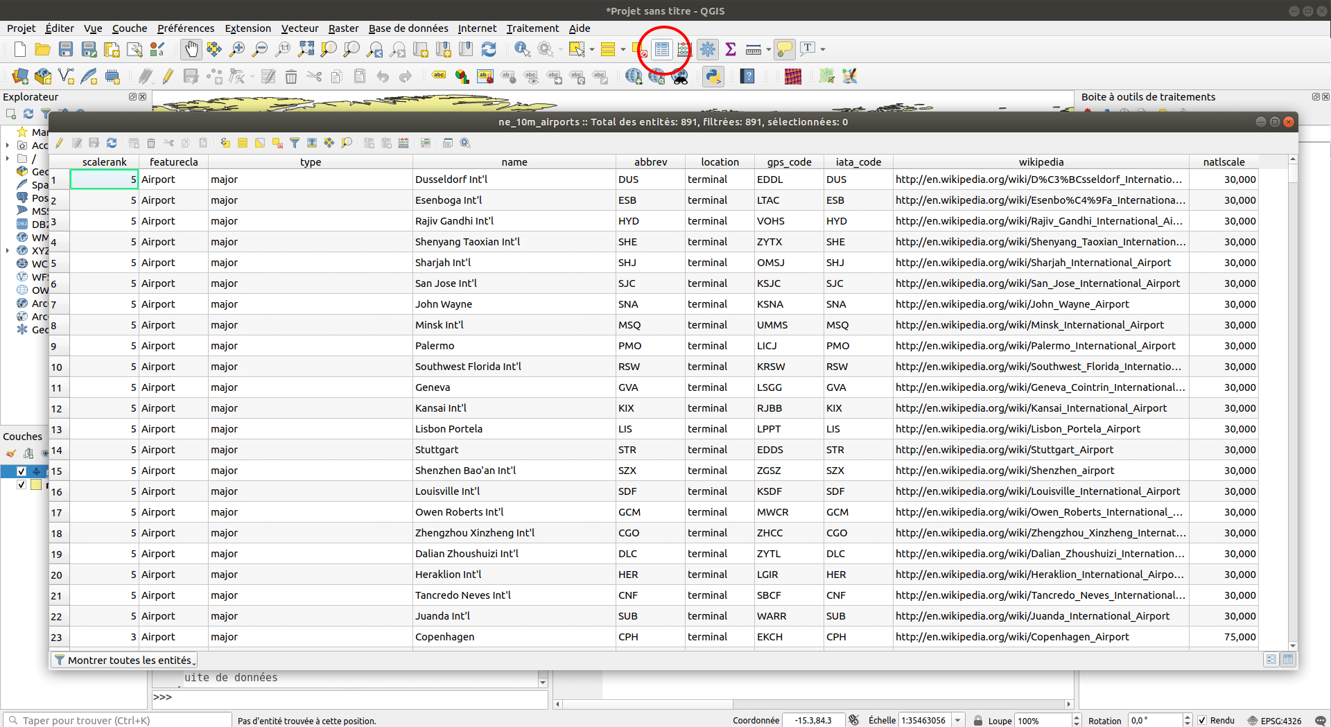 Exercice 2 Manipulation des attributs d’une couche — Documentation