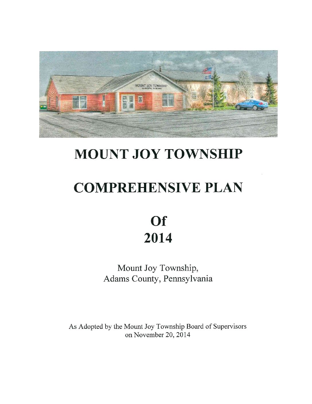 Comprehensive Plan of 2014 Mount Joy Township