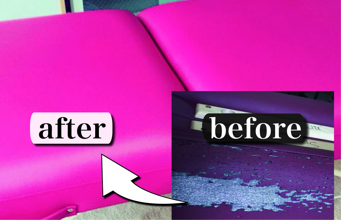 massagetable reupholstering service マッサージベッド（テーブル）の張替・特注品製作工房