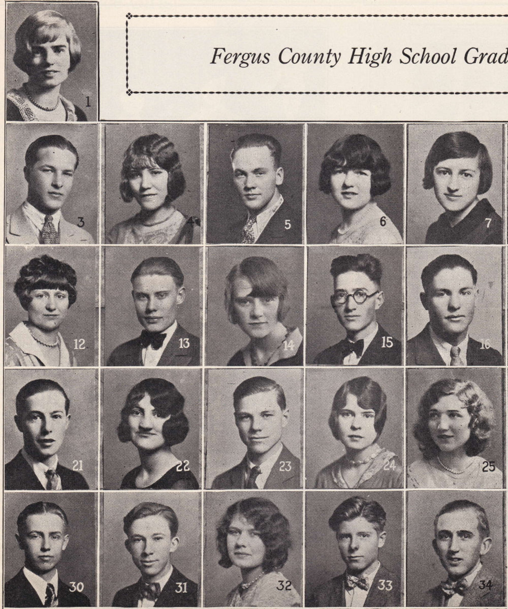 Fergus County High School Class Photo of 1929 Montana Memory Project