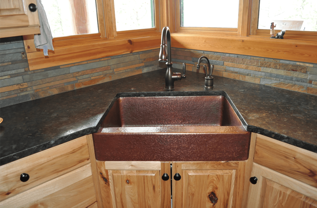 Mountain Rustic Copper Farm Sink Single Basin