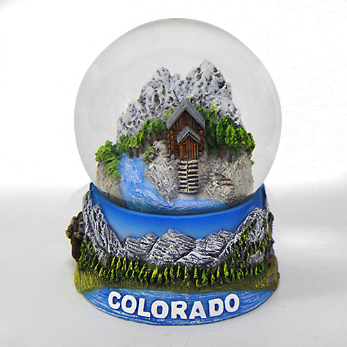 Snow Globe 65mm glass Crystal Mill, CO 3469C Mountain Sights