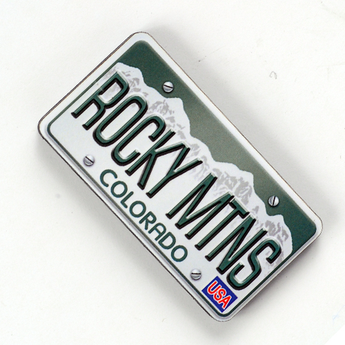 Wood License Plate Rocky Mountain 1111RM Mountain Sights