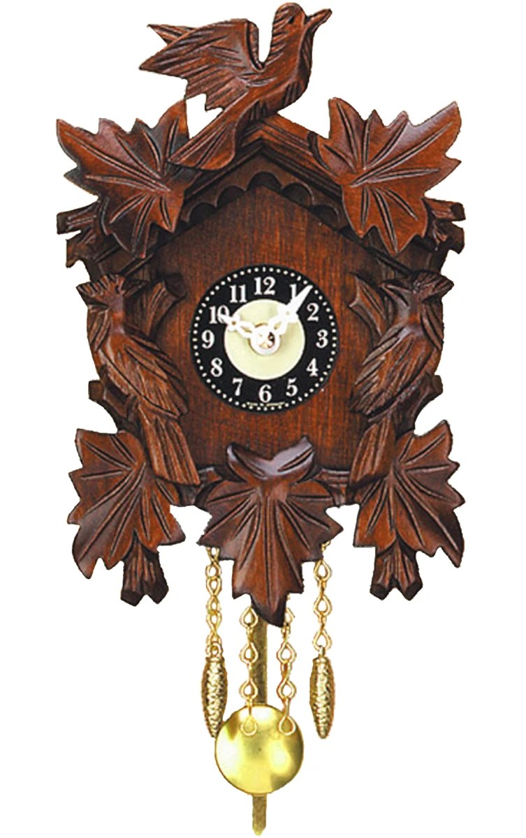 0128QP Mini Black Forest Clock Quartz Novelty Cuckoo Clock Mt