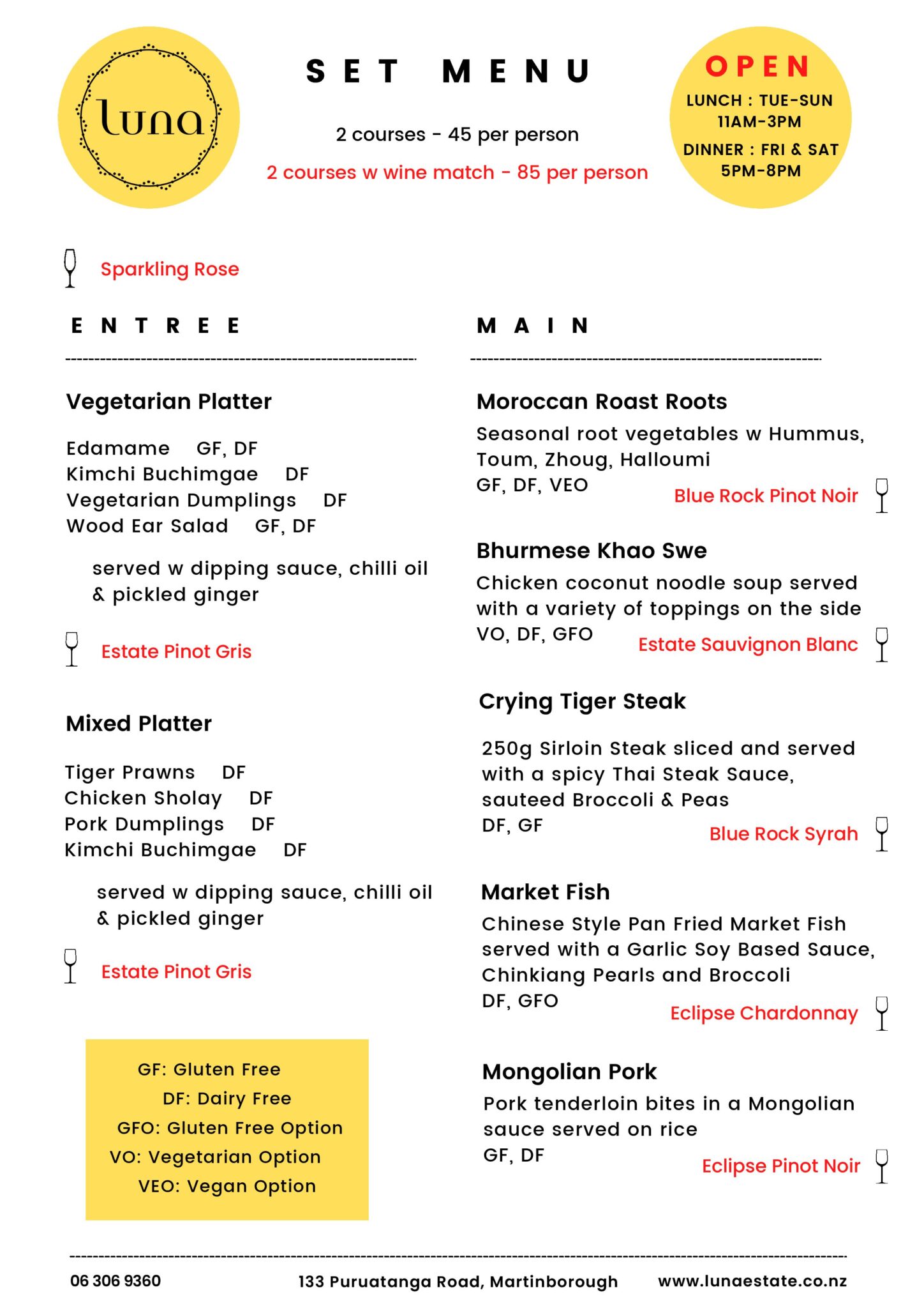 Menus Martinborough TOP 10 Holiday Park