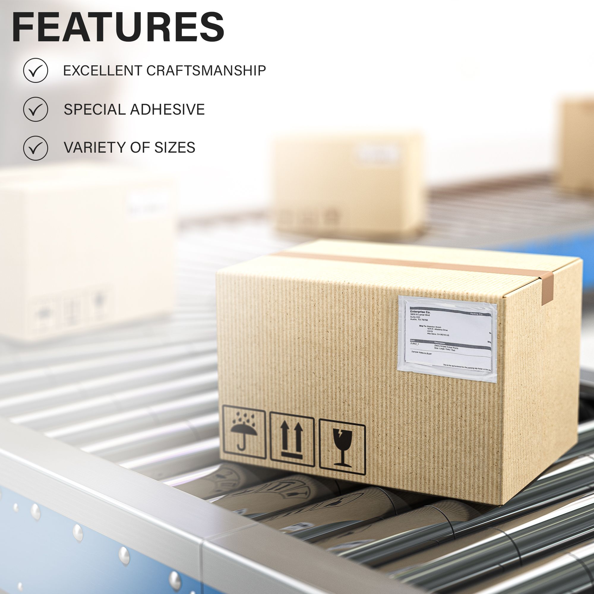 MT Products Clear Envelope / Shipping Label Sleeves Made in the USA