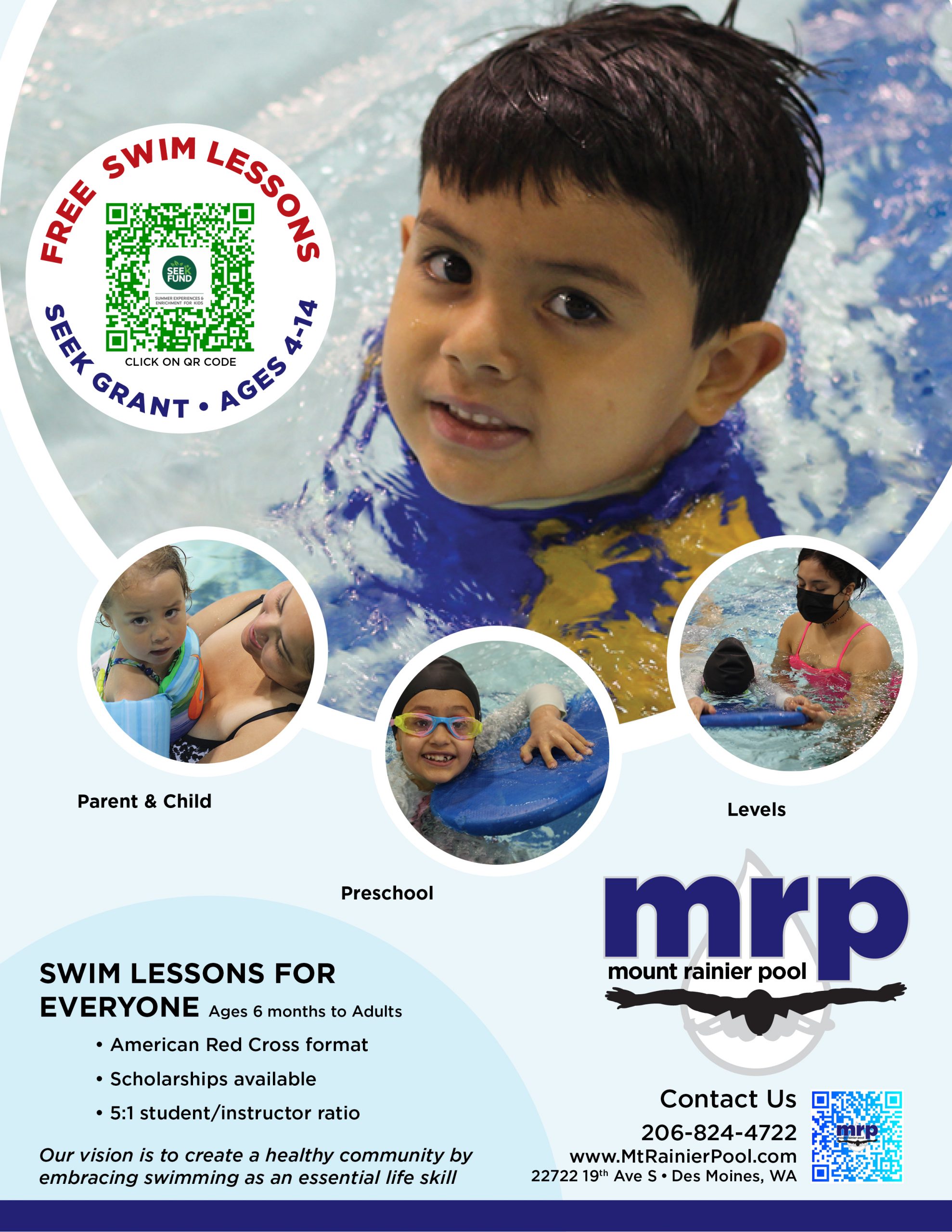 FALL SWIM LESSON REGISTRATION Mt. Rainier Pool