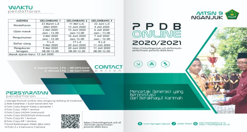 PENERIMAAN PESERTA DIDIK BARU TAHUN 2020 | MTsN 9 NGANJUK