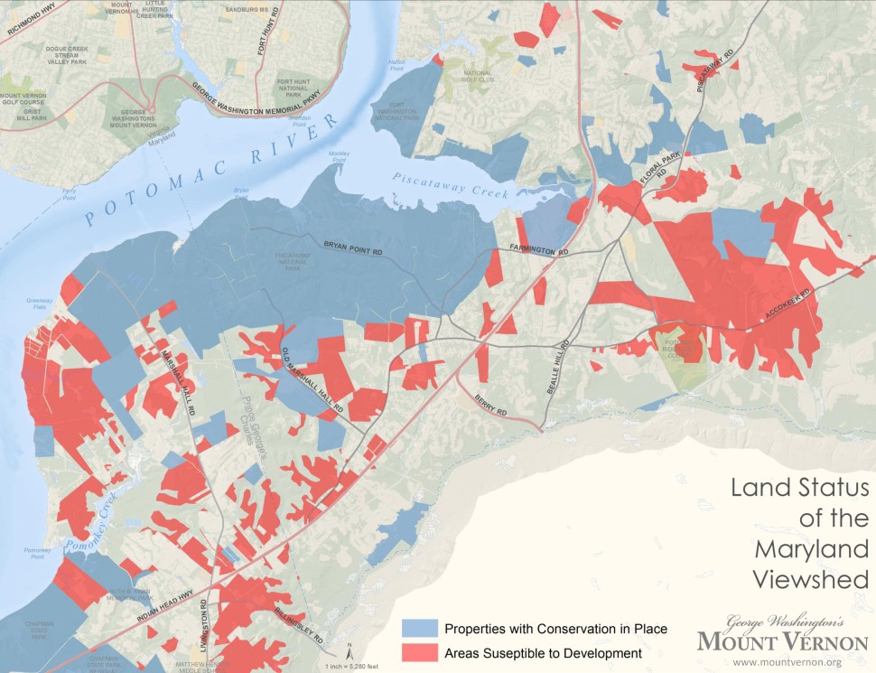 Land Status of the Maryland Viewshed · Washington's Mount Vernon