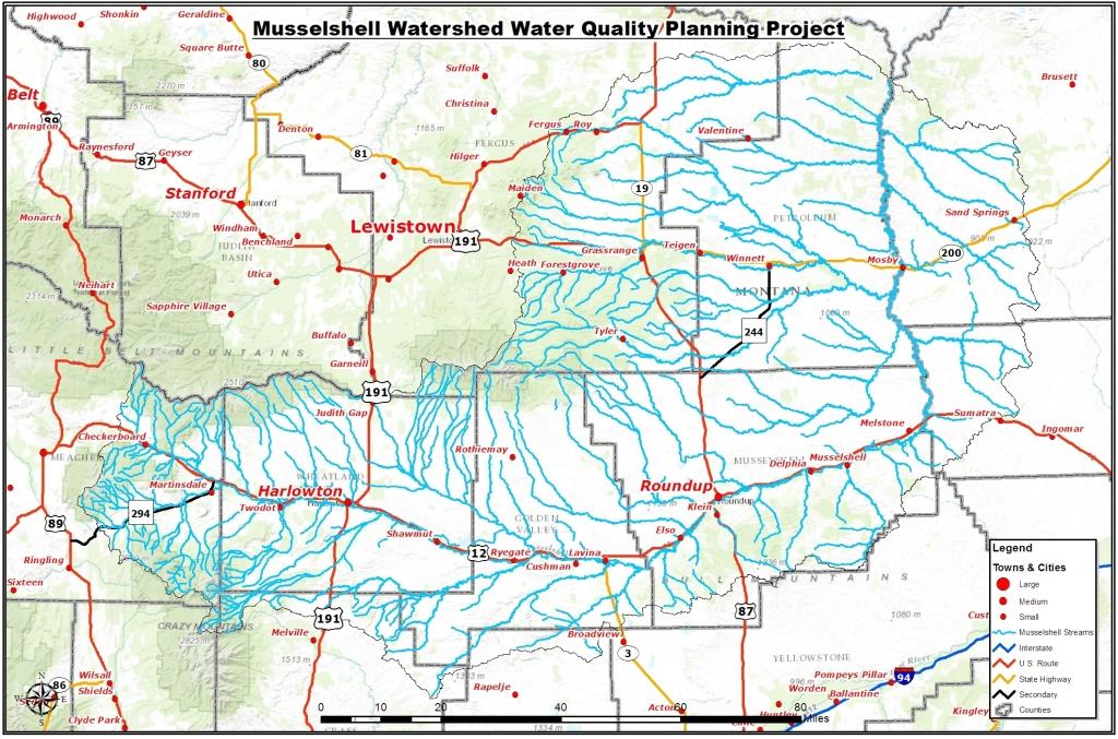 Musselshell River Montana Map Montana Water Quality Planning Projects / Musselshell Watershed Water