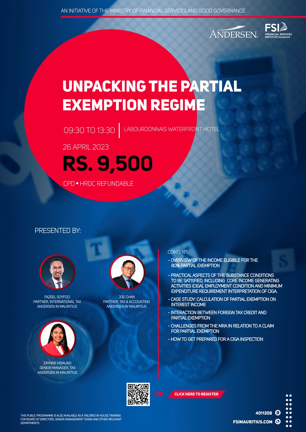 26 April 2023 Unpacking the partial exemption regime Andersen in