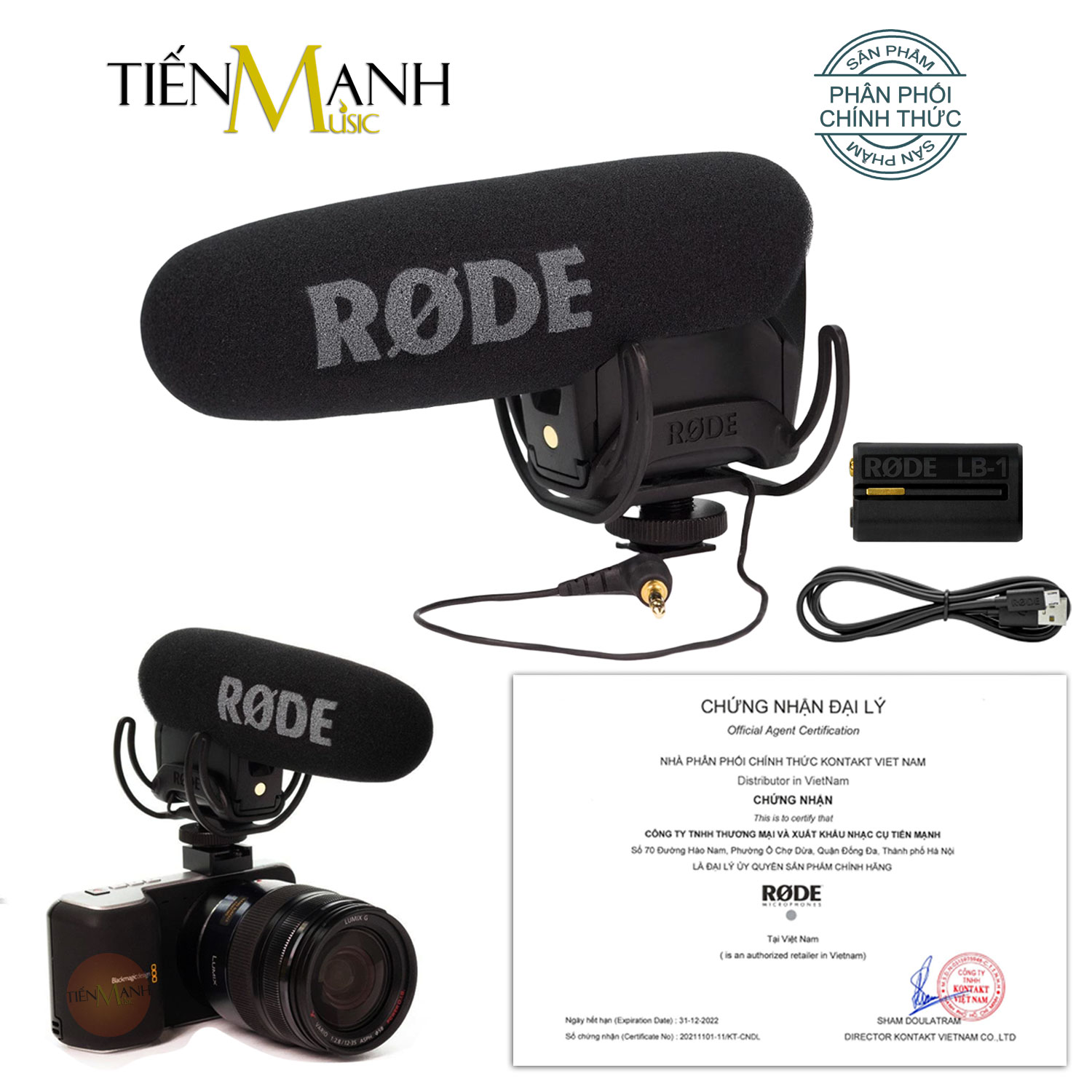 Micro Rode VideoMic Pro Plus Dùng Cho Máy Ảnh, Máy Quay Phim Mic Thu Âm