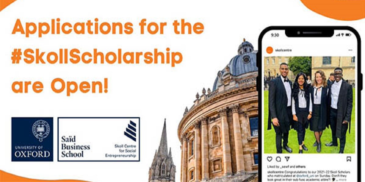Skoll Scholarship at University of Oxford’s Saïd Business School 2023