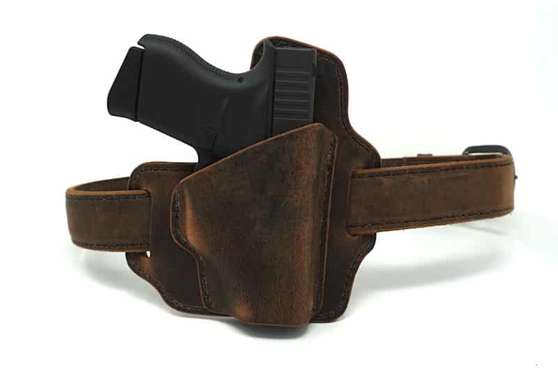 OWB Leather Holster / Gun Belt Package Muddy River Tactical