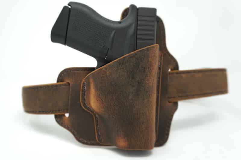 OWB Leather Holster / Gun Belt Package Muddy River Tactical