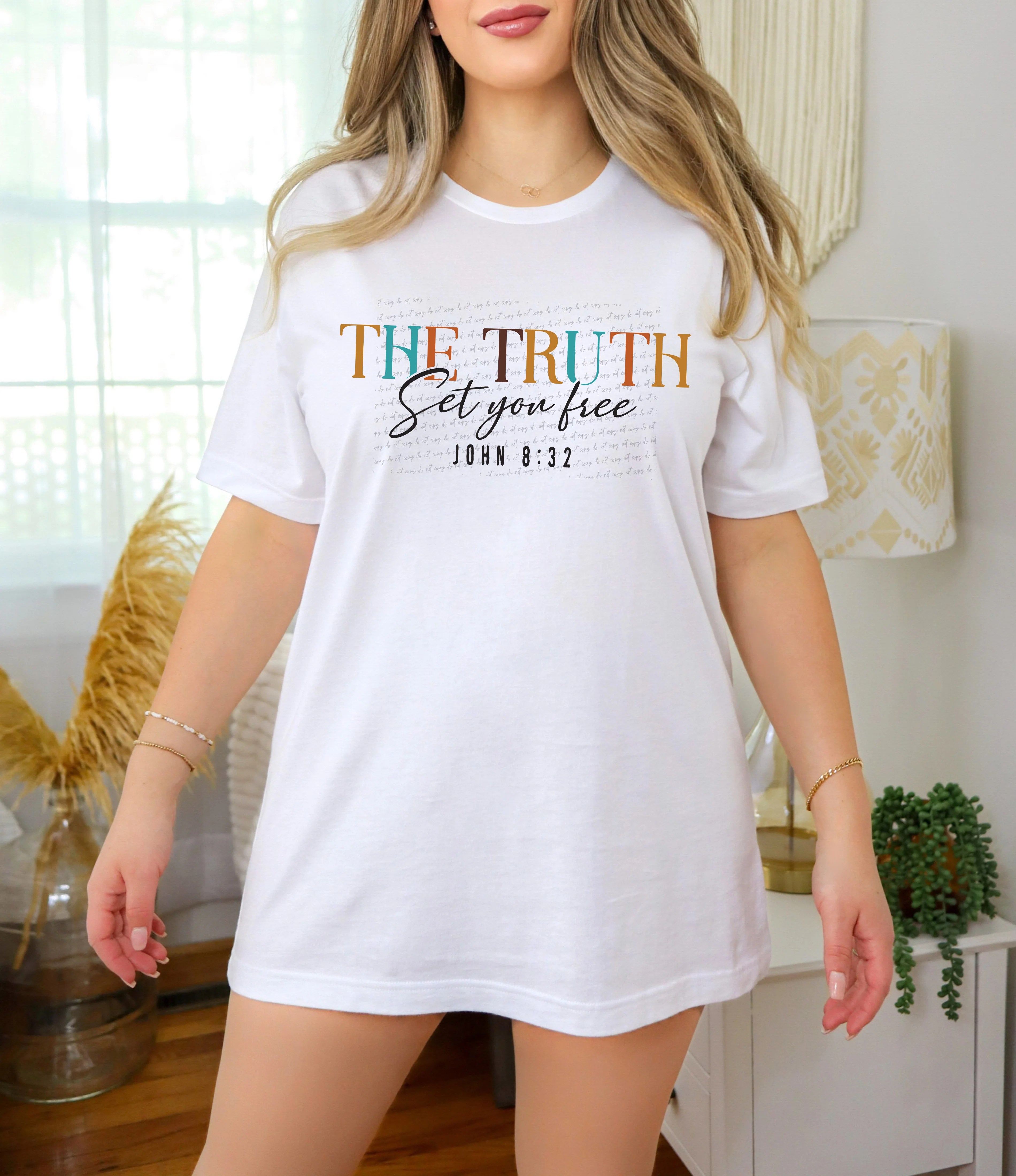 The Truth Set You Free John 832 76659 DTF Transfer Mud & Grace Transfers