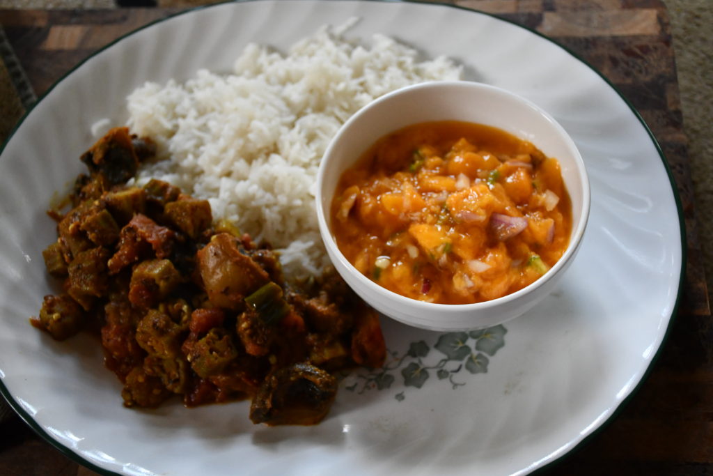 Mushroom Okra Curry Mudita's Kitchen