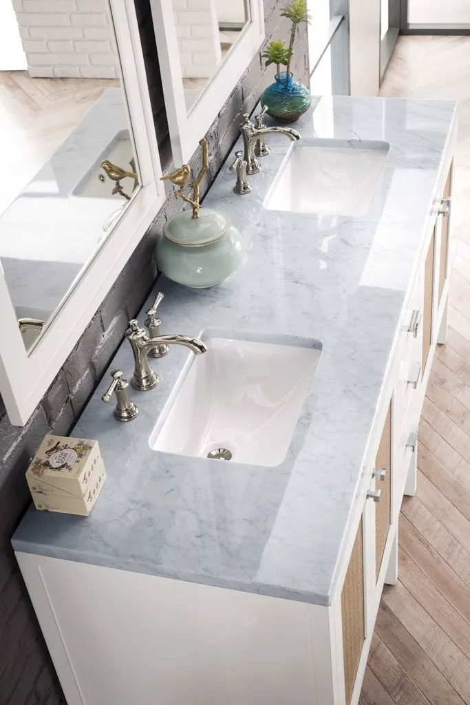 Addison 72" Double Vanity Glossy White Kitchen New