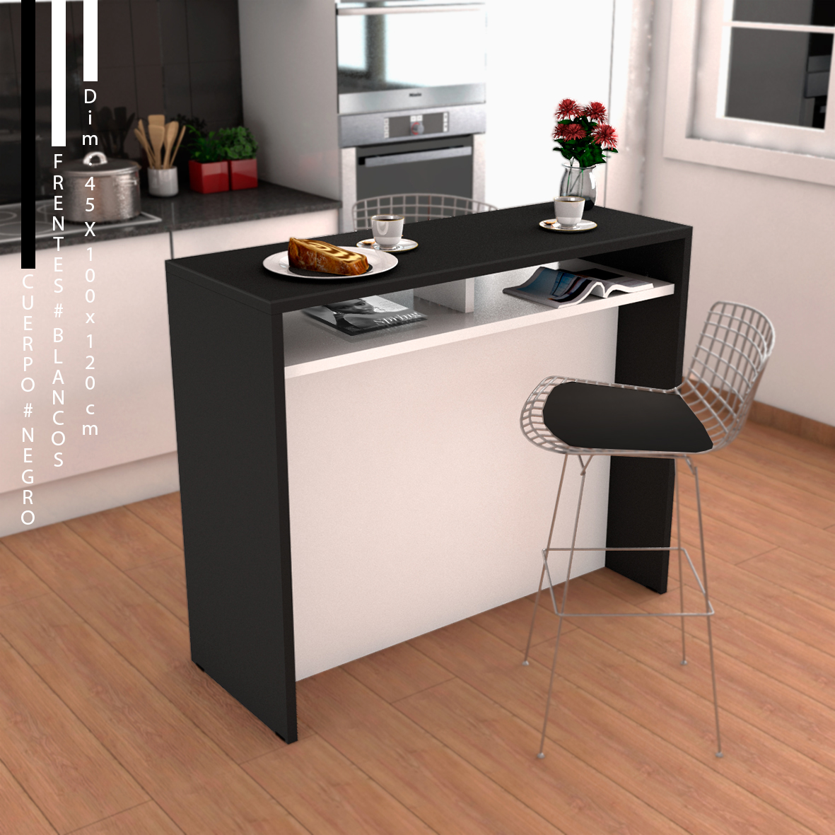 Barra Desayunador Minimal Muebles Juligon