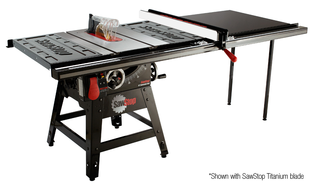 SawStop 1.75 HP Contractor Saw with 52” Professional TGlide fence