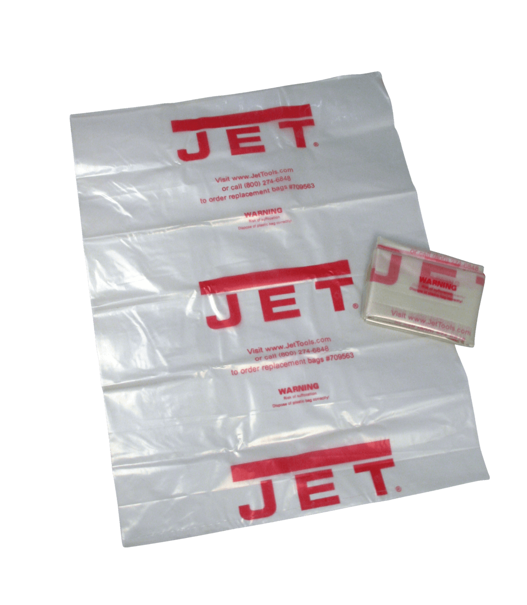 Durable, clear plastic bags for the collection drum of your JET 1.5HP