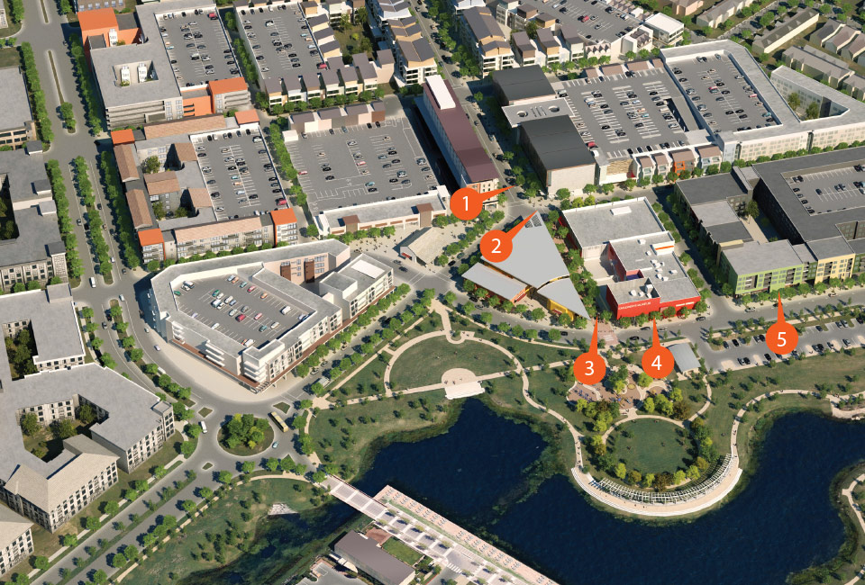 Aldrich Street Town Center Mueller Silent Market Austin Homes