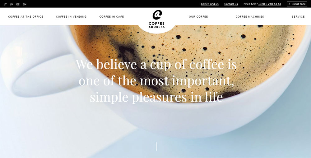 Great Cafe sites With Modern site Design