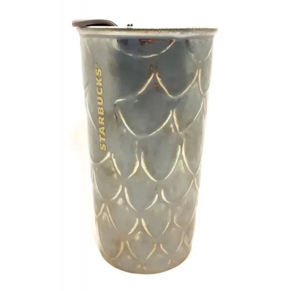 Starbucks Anniversary 2016 Bronze Mermaid Scales Ceramic Travel Tumbler