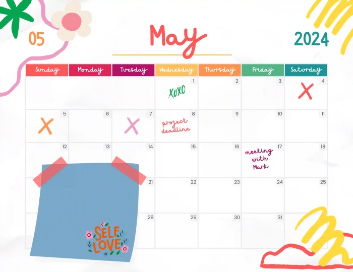 Calendar template google docs