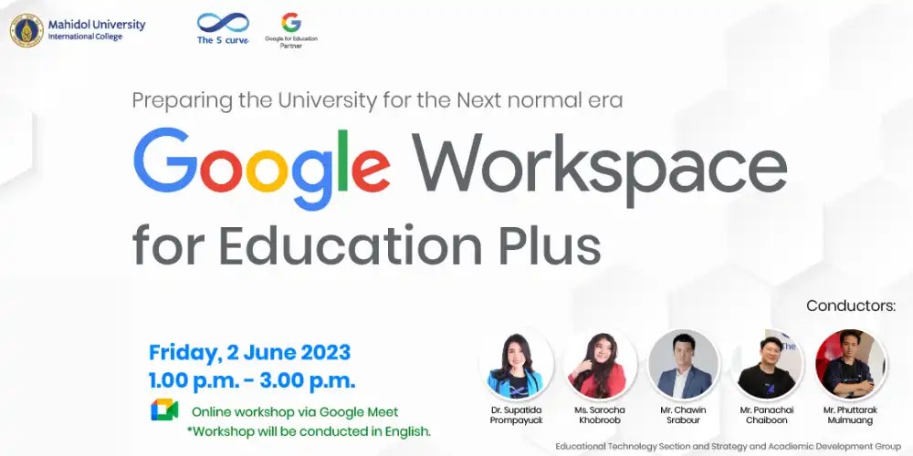 Preparing University for the Next Normal Era "Google Workspace for