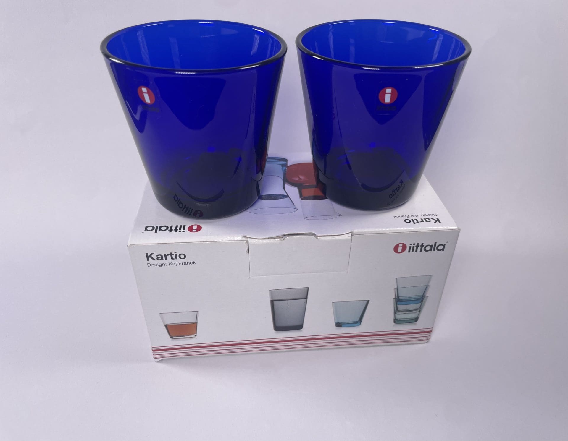Iittala Kartio drinking glass 21cl Blue (Cobalt) 2pcs Muija