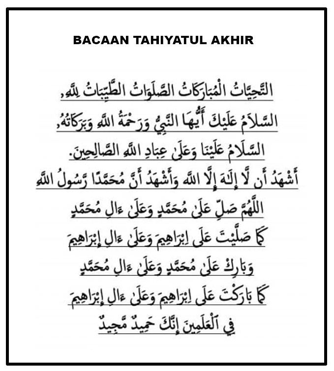 Bacaan Tahiyat Akhir Beserta Maksudnya - MUKMIN.MY