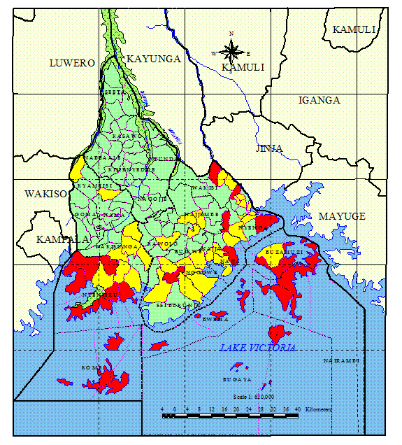 Location & Size Mukono DIstrict