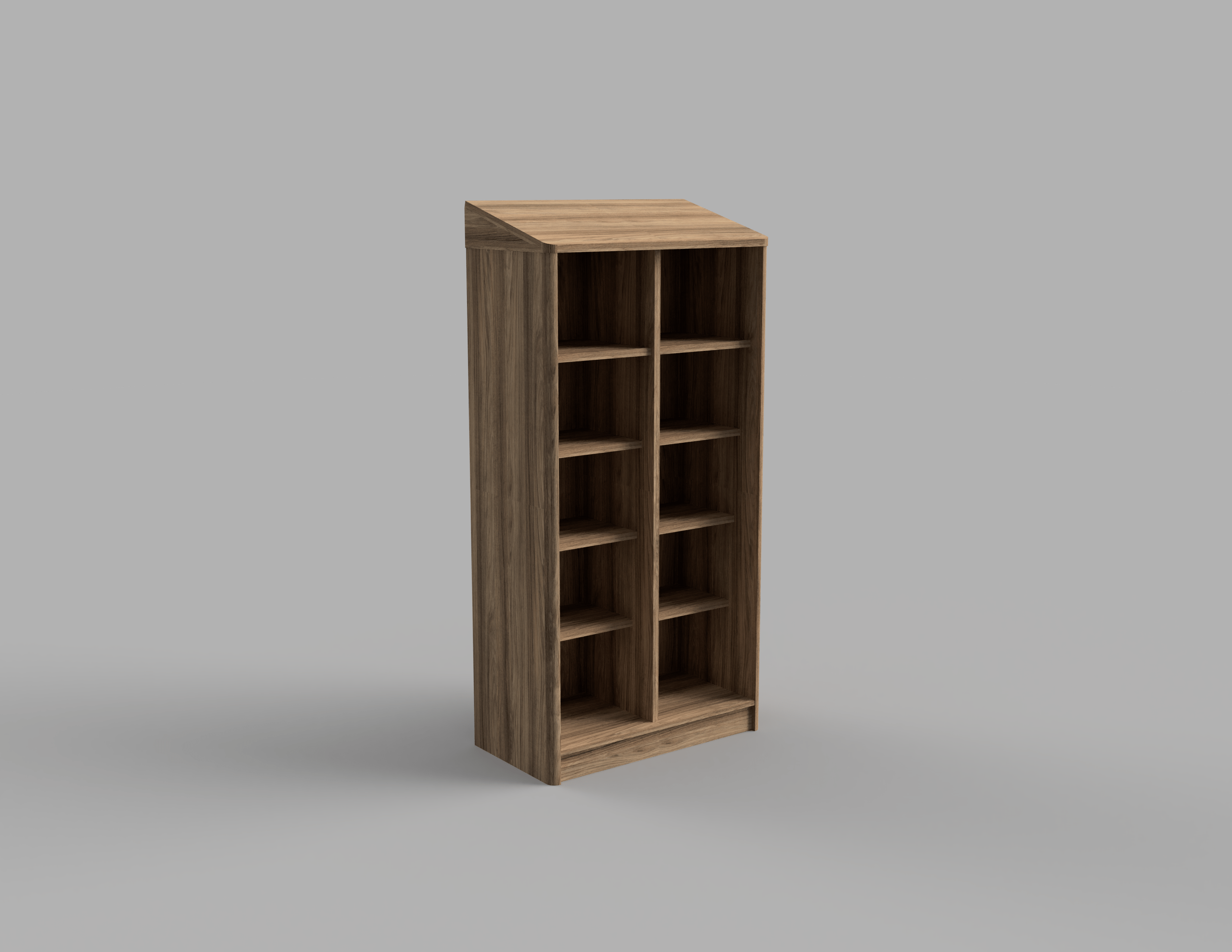 Titan Open Fully Shelved Wardrobe with Sloping Top Mulberry Contract