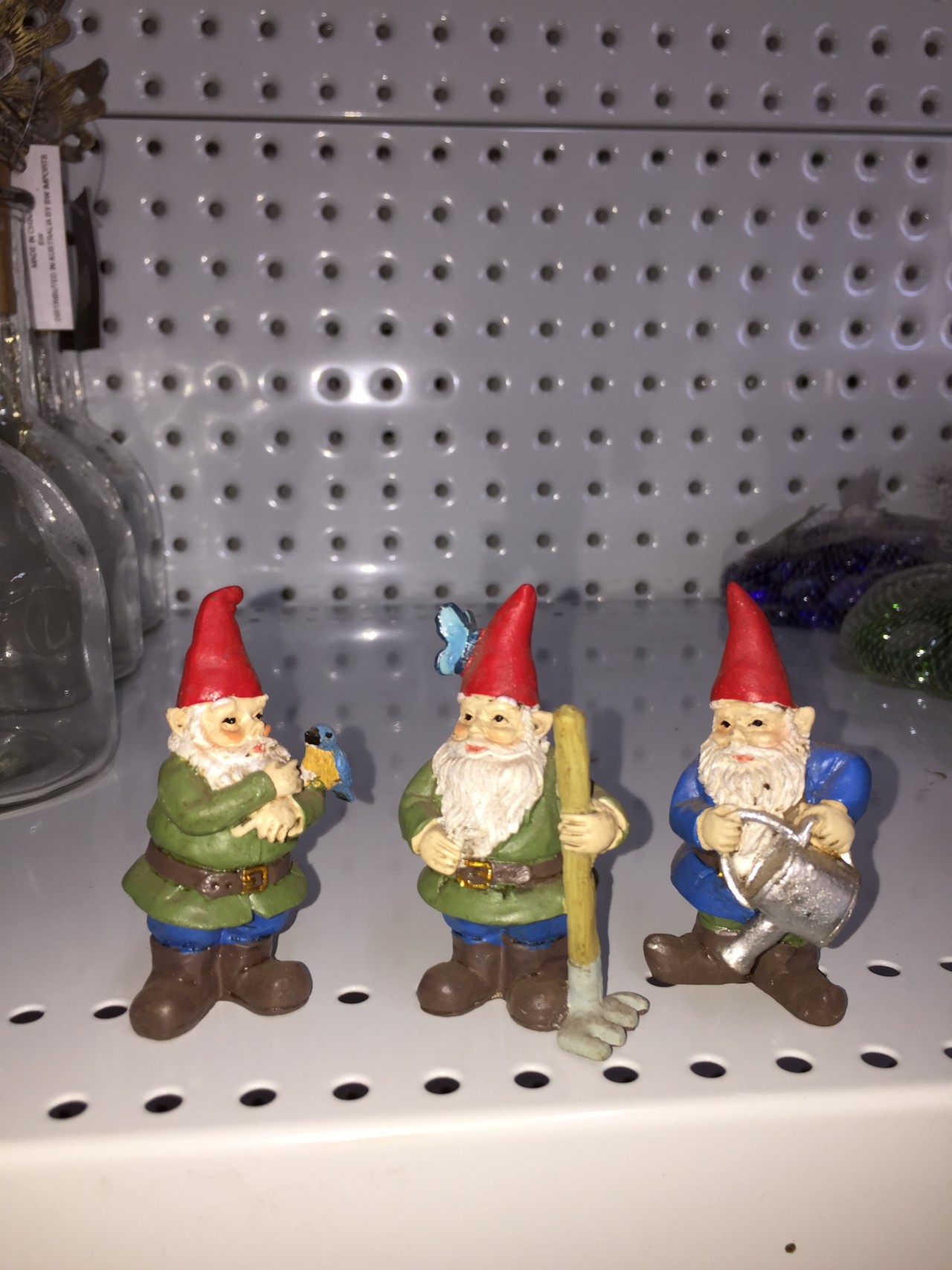 Mini garden gnome on stakes (assorted) Mulches and More