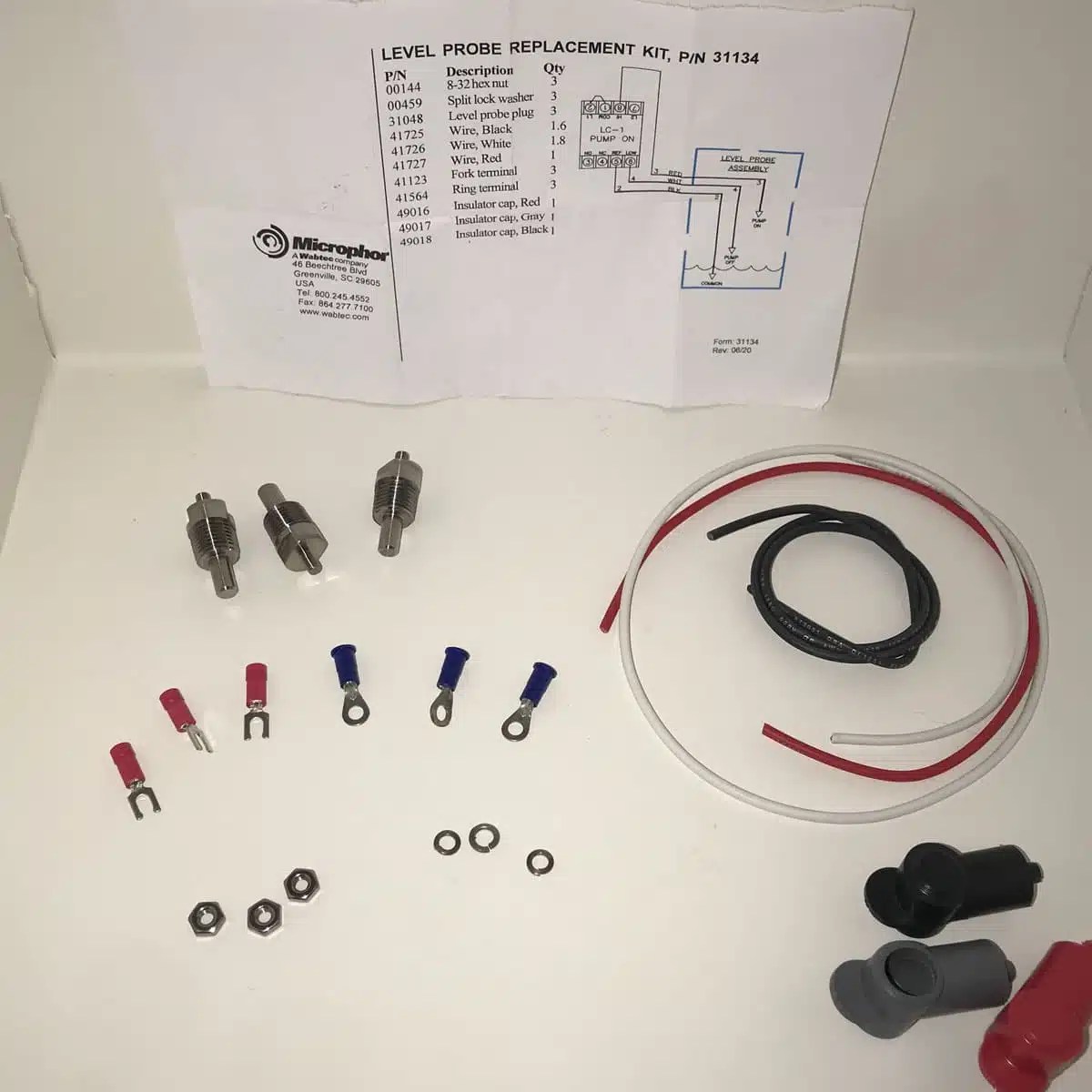Liquid Level Probe Set/Kit for Plastic Sump 31134 Mullaney