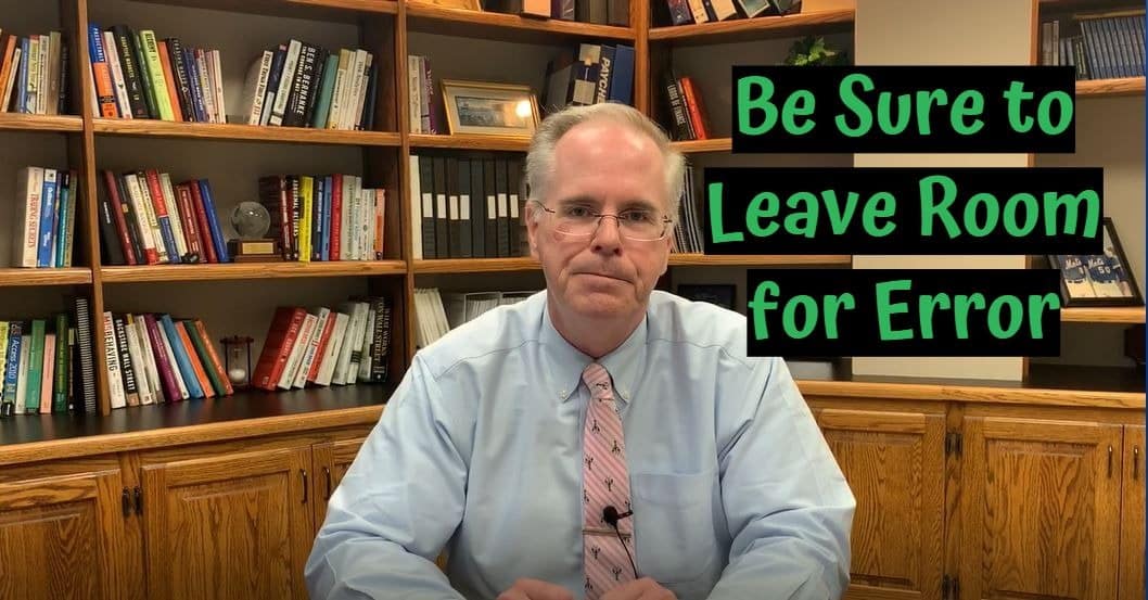 Be Sure to Leave Room for Error Piggybacking Off of Episode 212