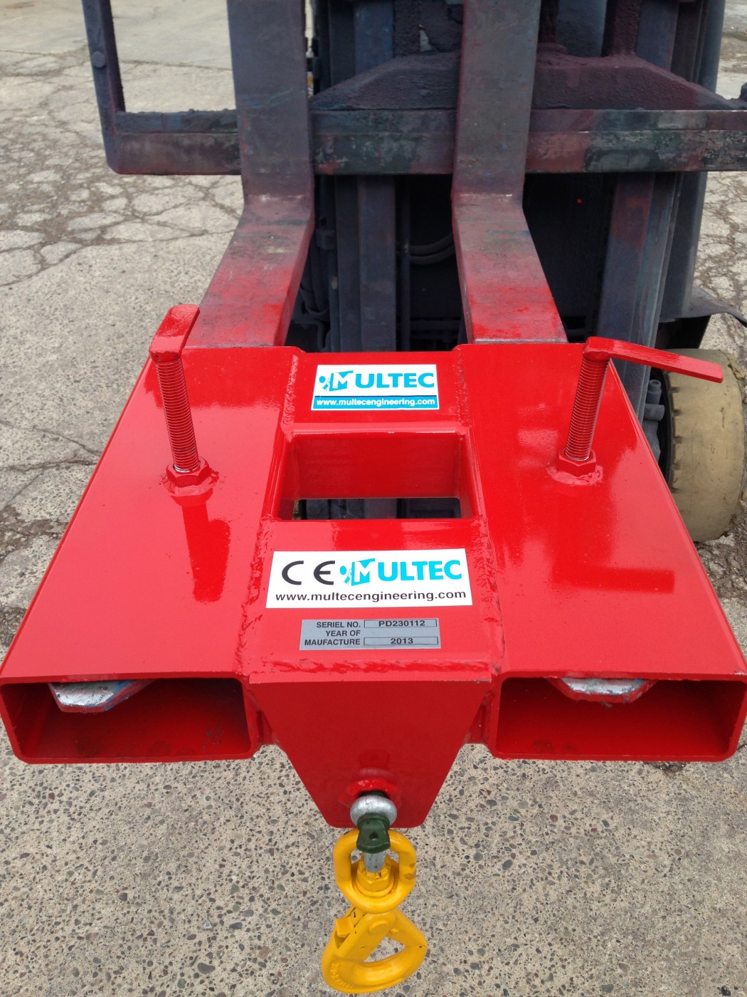 Forklift Lifting Attachment 2.0 Ton SWL Multec Ltd