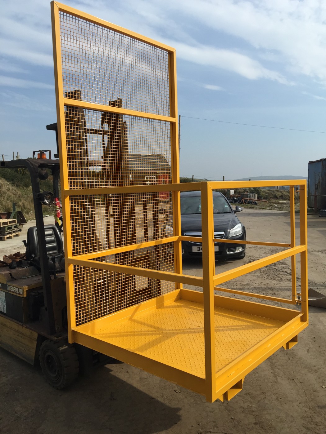 4Ft X 4Ft Forklift ManLift Basket (Mesh Guard Model) Multec Ltd