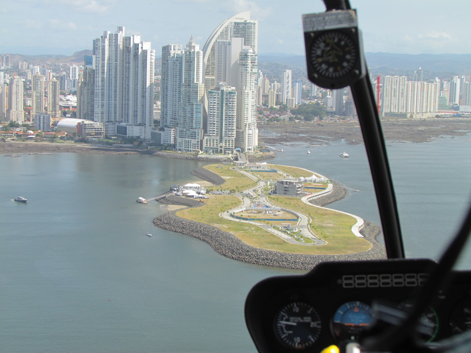 View from a helicopter