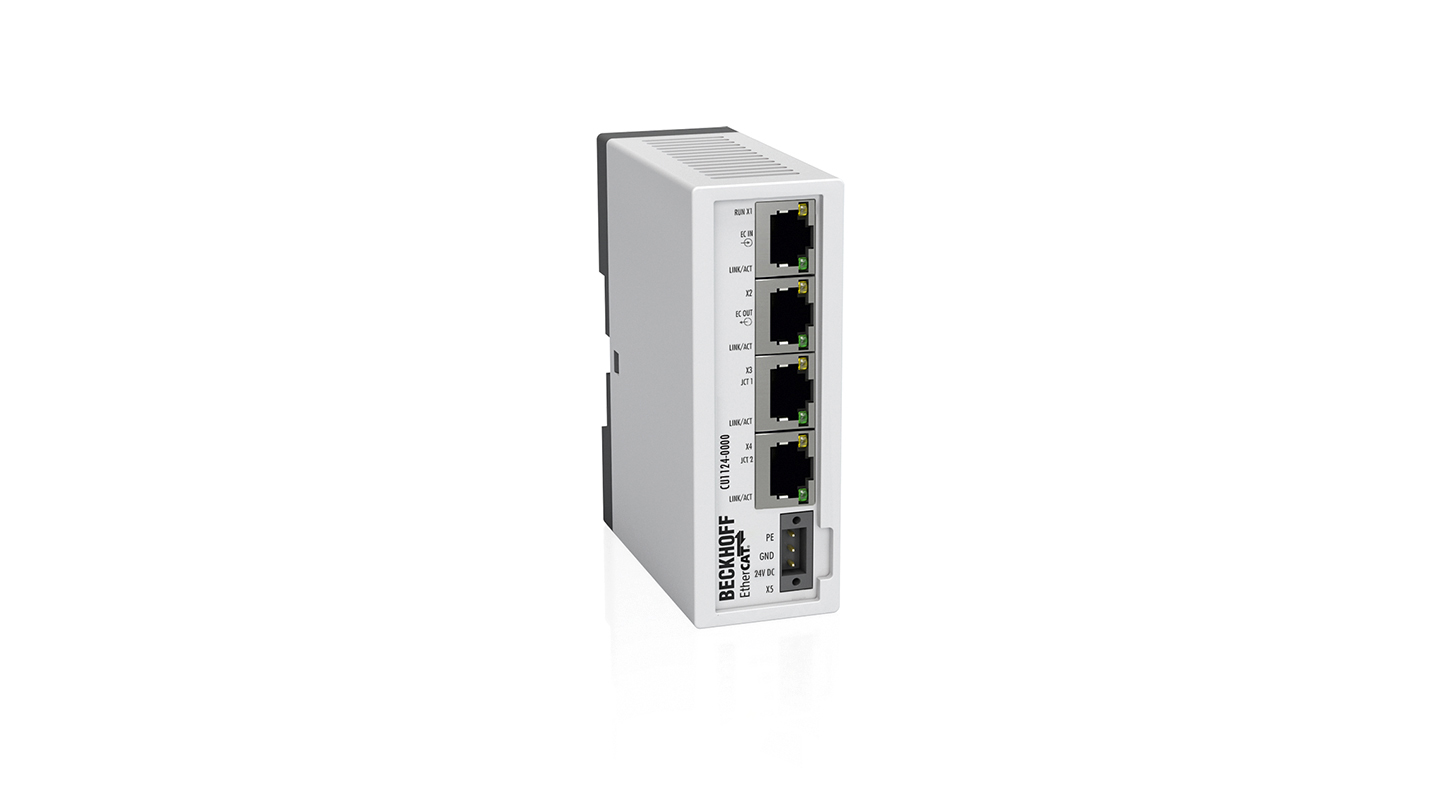 CU1124 Infrastructure, 4port junction, EtherCAT, 100 Mbit/s, 24 V DC