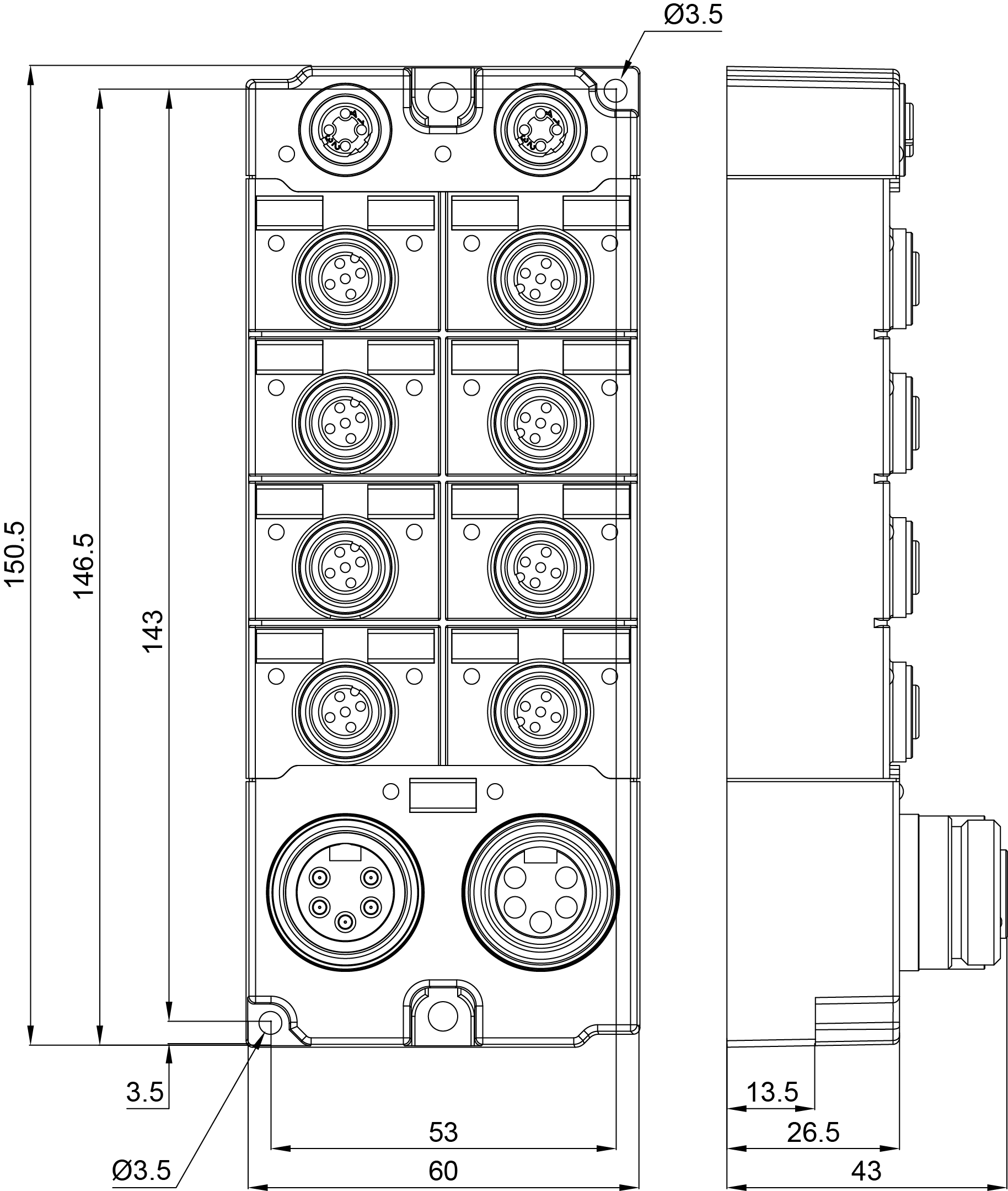 EP62283142 EtherCAT Box, 8channel communication interface + 4