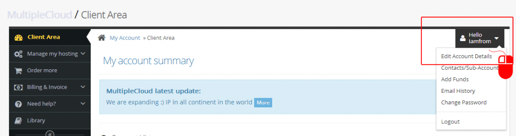 Changing security 4-DIGIT pin | MultipleCloud Library