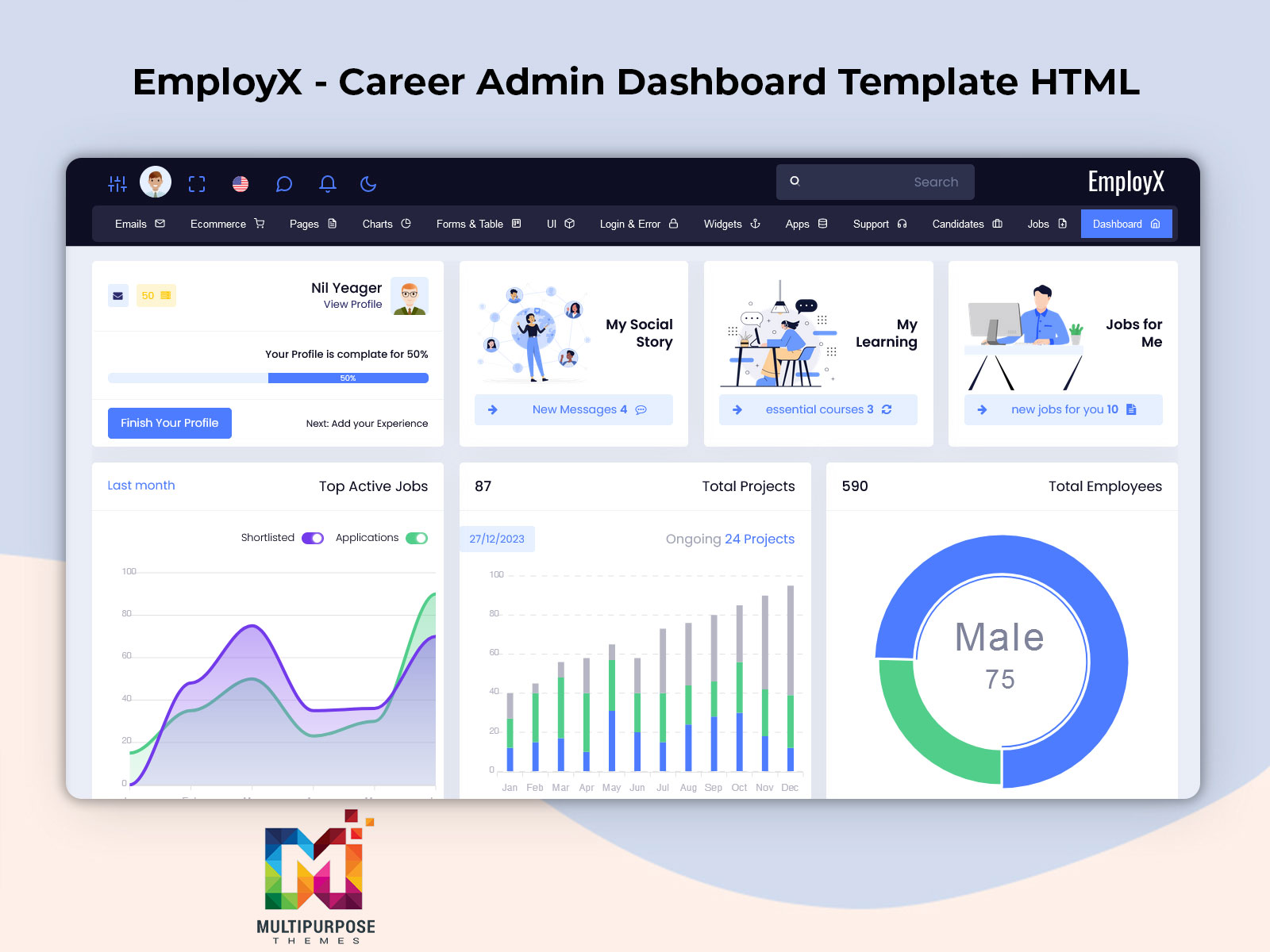 Boost Career App with a Job Employment Dashboard EmployX