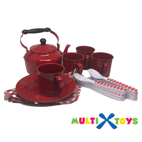 Picnic Tea Set with Kettle Multi Toys