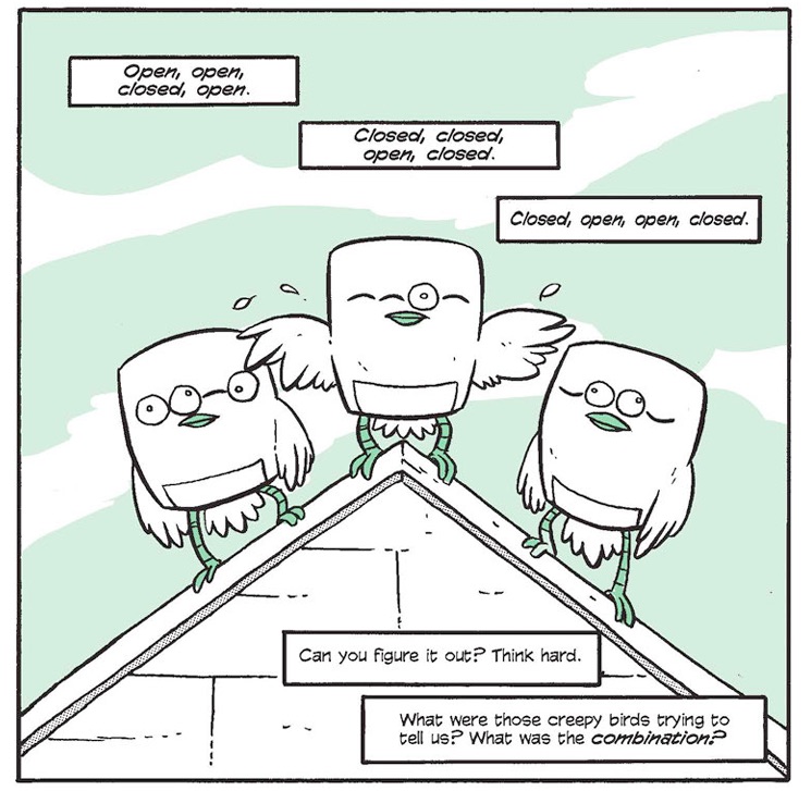 Excerpt from Secret Coders binary birds – Multiversity Comics