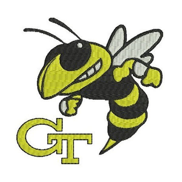 Tech Yellow Jackets embroidery design INSTANT download