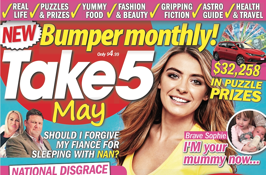 Bauer Media's Take 5 launches monthly edition, with weekly mag