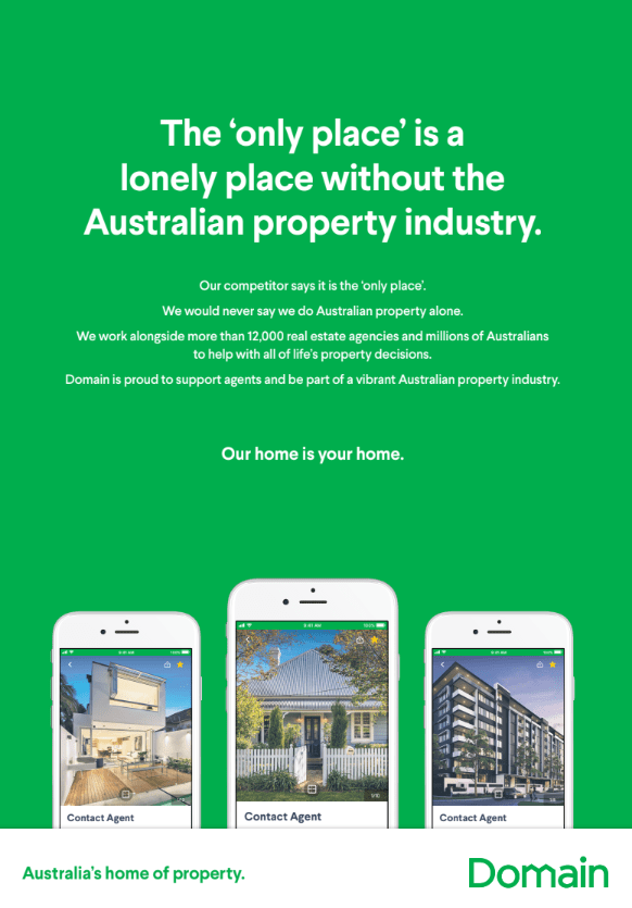 'We would never say we do Australian property alone' Domain hits out